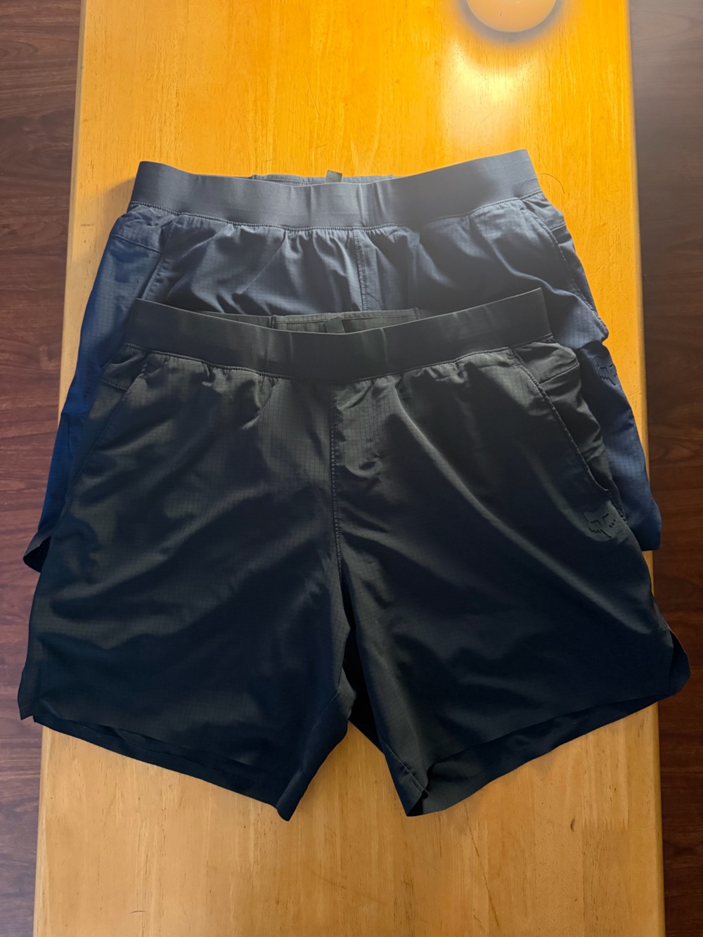 Fox Racing Motive 7” Inseam Pair of Black / Navy Blue Shorts